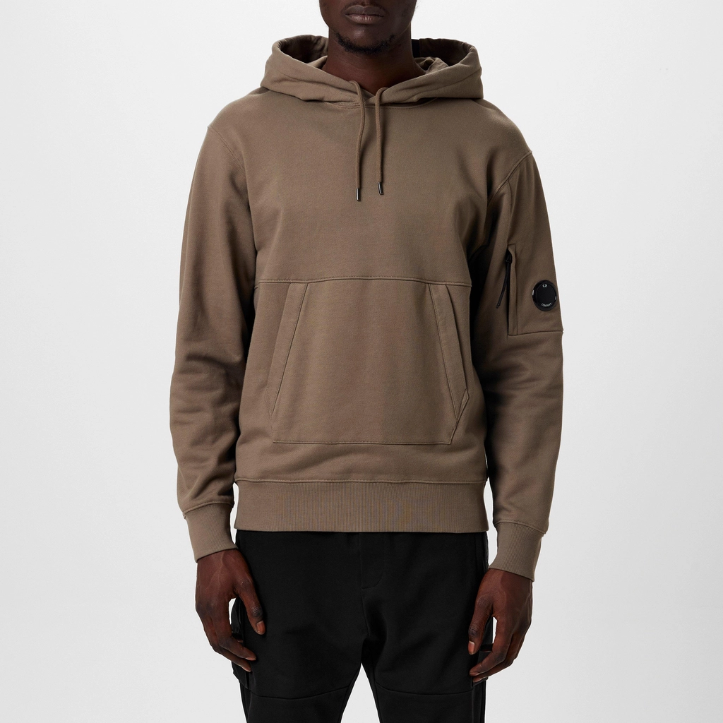 CP Company Diagonal Raised Fleece Hoodie - Walnut 359